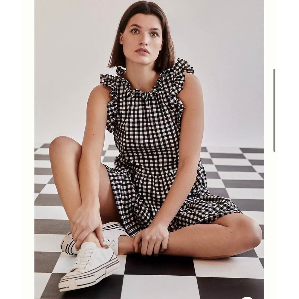 NWT❤️Maeve Lida Ruffled Mini Dress szL - Picture 3 of 7